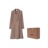 Burberry Long Sleeved Dress Women's Gray 80843041