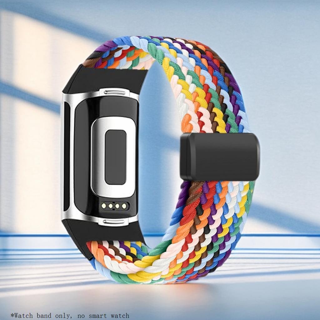Banda de Nailon Deportiva Para Fitbit Charge 6 5 Correa Elástica Transpirable Correa de Reloj Para Fitbit Charge 5/Charge 6 Pulsera Trenzada Correa