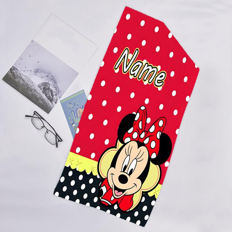 1pc Minnie18 Beach Towel with Custom Name, Beach/Swimming/Bath/Picnic/Camping Towel, Suitable for Seaside Beaches