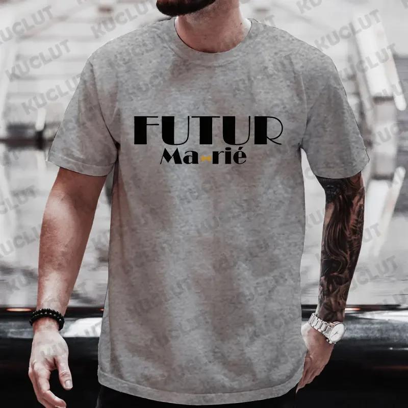 Future Groom Tops for Men Team Groom Squad T Shirt French Single Farewell Bachelor Party EVG Wedding Tshirt Groomsman Tees