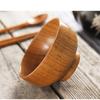 Japanese Wooden Rice Noodle Soup Bowl – Solid Jujube Wood Salad Bowl for Kids & Adults