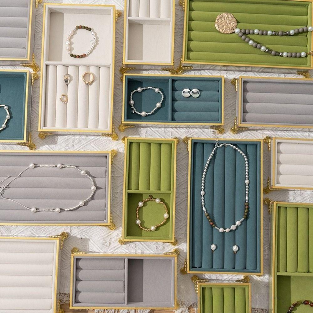 Vintage Schmuckständer Samt Schmuckorganizer Schmuckhalter Box Schmuckauslage