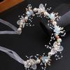 Summer Boho Children Girl Pearl Butterfly Headdress Flower Wreath Garland Head Hoop Headbands Hair Wedding Bride Jewelry Gifts