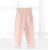 Infant Girls' High-Waisted Thermal Pants - Belly Protection for Autumn & Winter
