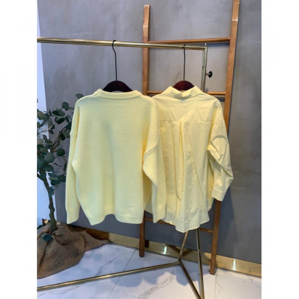 C S In The Room Women S baSiC Round neCk Knit aSymmetriCal Shirt Set