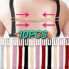 10pcs Anti-slip Invisible Bra Shoulder Straps - Women's Adjustable Buckle Underwear Lingerie Accessories