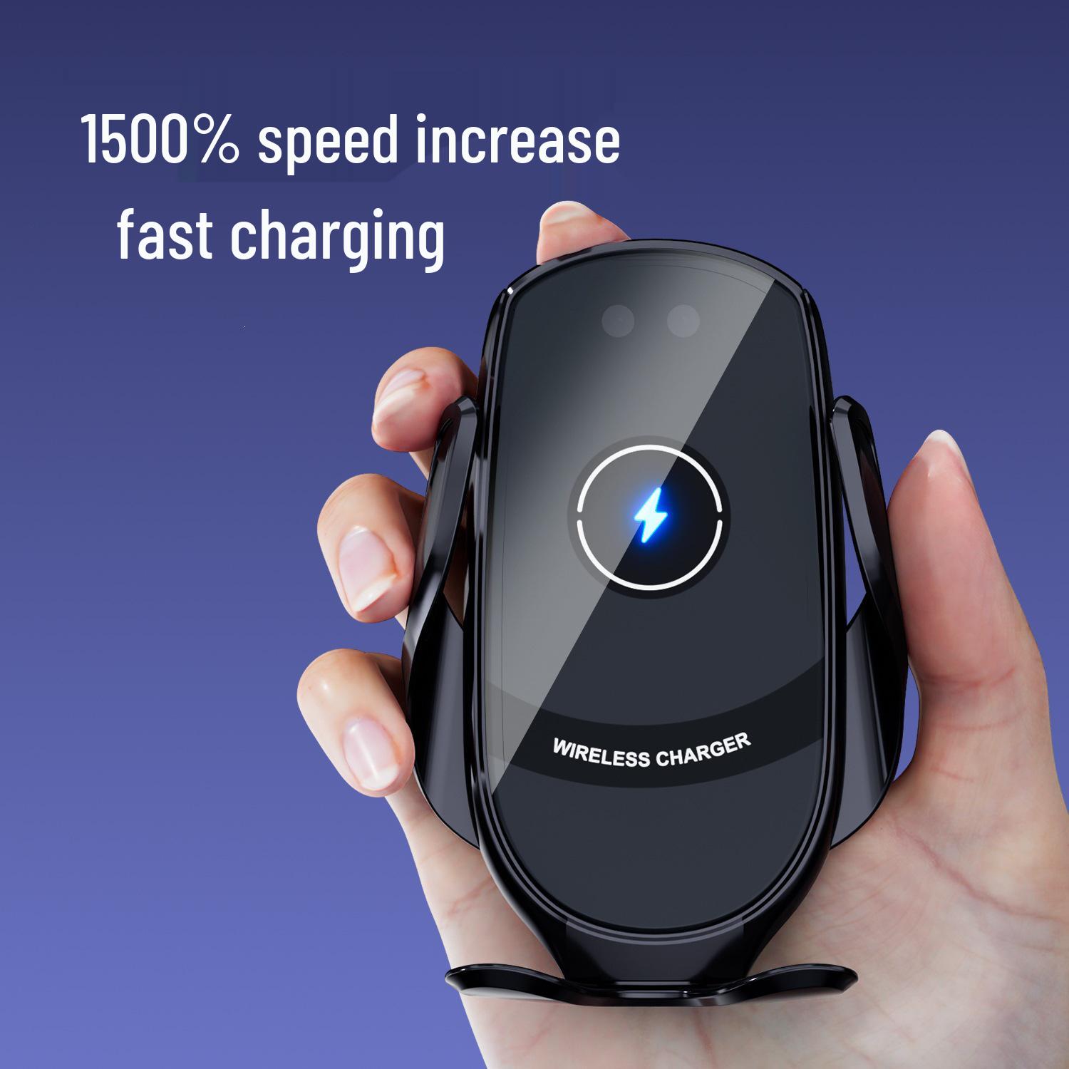 Wireless Auto Car Charger with Infrared Sensor & Phone Mount