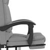 Office Chair with Massage Function Light Grey Fabric