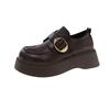 Leather muffin platform women's shoes small leather shoes autumn new Mary Jane shoes single shoes