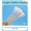 100pcs 7.87inch Long Cotton Swabs Eyes Cotton Swabs  for Eyes Ears Eyeshadow Removal