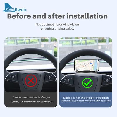 Car Steering Wheel Mobile Phone Holder Glasses Storage Box For New Tesla Model 3 Highland 2025 Car Interior Accessories