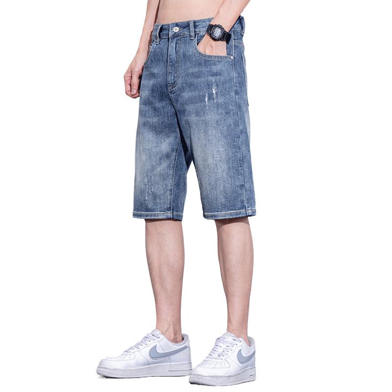 Pierre Cardin Men's Retro Loose Fit Denim Shorts