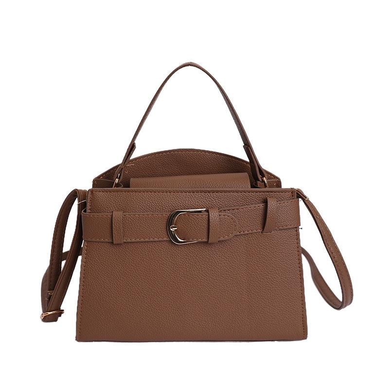 

Handbag spring and summer new lychee pattern magnetic buckle small square bag women s new niche design fashion messenger bag