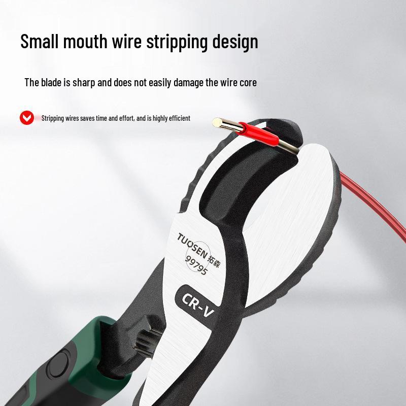 Tuosen Elektriker Trådverktyg: 6", 8", 10" Kabelavbitare, Klippverktyg, Tänger och Avisoleringsverktyg.
