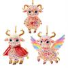 Shining Goat Pendant 2D Flat Animal Hanging Decoration New Christmas Tree Ornament  Bag Charms
