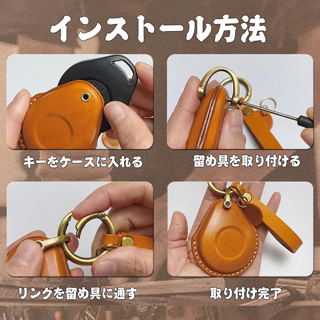 [ontto] For Honda Motorcycle Key Case, Stylish, Key Cover, Key Holder, Leather, Lightweight, Fits