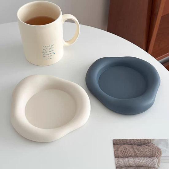 Silicone Coasters Heat-Resistant Drink Coasters Non-Slip Table Mat for Home Restaurant Coffee Shop Tea Shop Gift