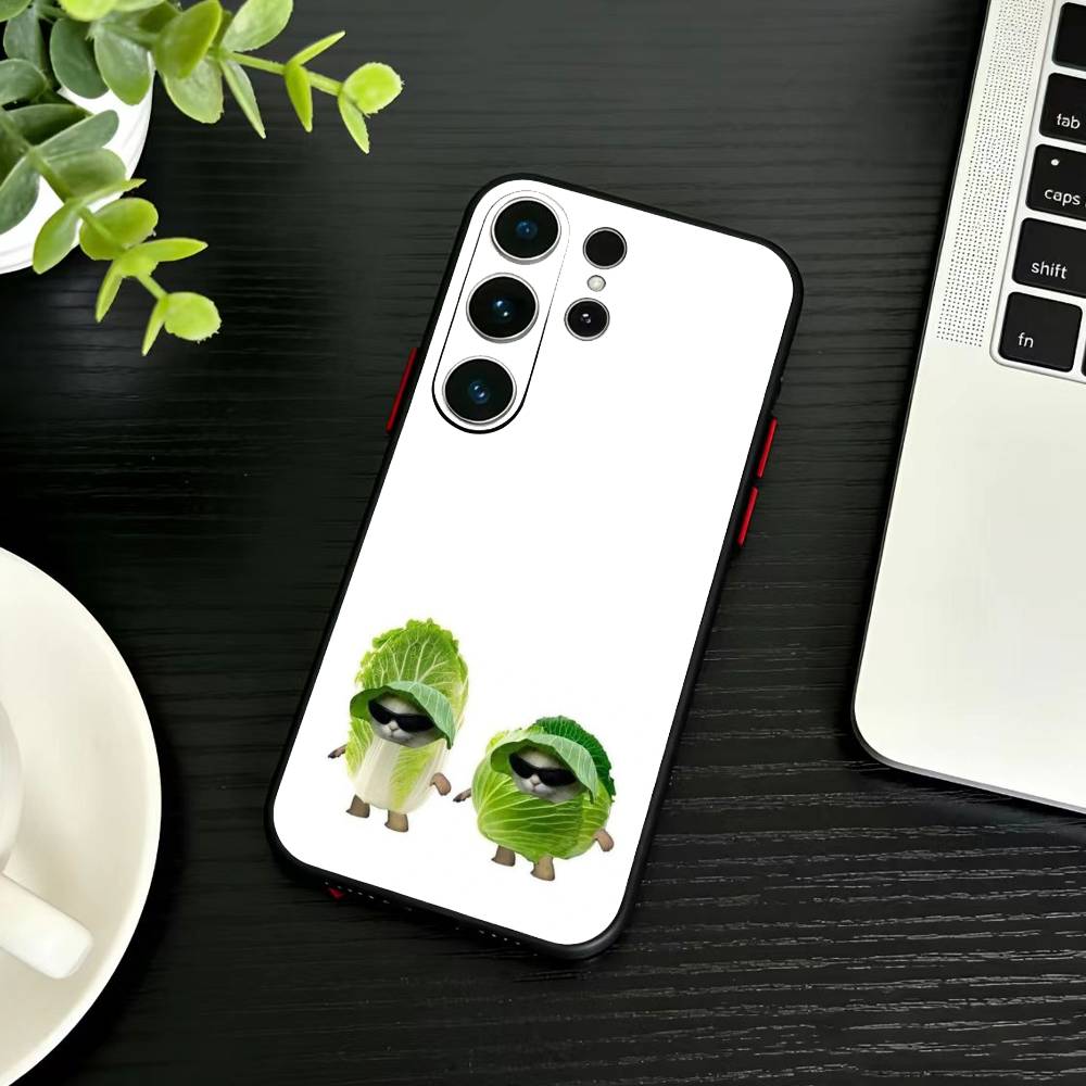 Goofy Cats Big Eyes Phone Case For Samsung S26,S25,S24,S23,S22,S21,S20,Plus,Fe,Lite,Others Black Cover