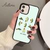 Cute Avocado Cartoon Phone Case for iPhone 11 12 13 14 Pro Max Mini X XR XS SE 2020 6S 7 8 Plus Samsung Galaxy S21 S22 Shell