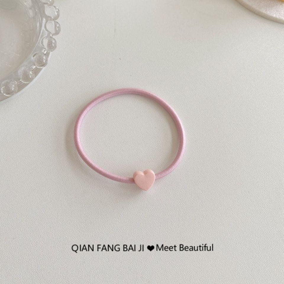 Candy Color Hair Band - Cute, High-Elastic Hair Accessory for Students In Milk Tea Shades