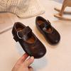 Princess Shoes Ballet Flats Fashion Retro Noteworthy Girls Shoes for Kids All Match Pretty Silhouette mary janes Shoes I10239