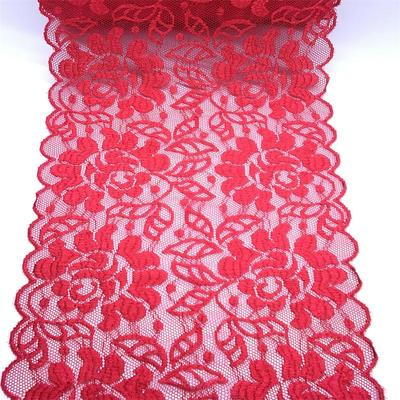 (2 Colors) 18.5cm Wide Floral Elastic Stretchy Mesh Lace Fabric for Lingerie, Bra, Underwear, Garment, Sewing & Crafting