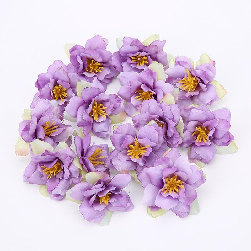10/20Pcs 5cm Artificial Flowers Heads Wedding Party Decoration Home Room Decor DIY Wreath Scrapbook Gift Box Craft Fake Flowers
