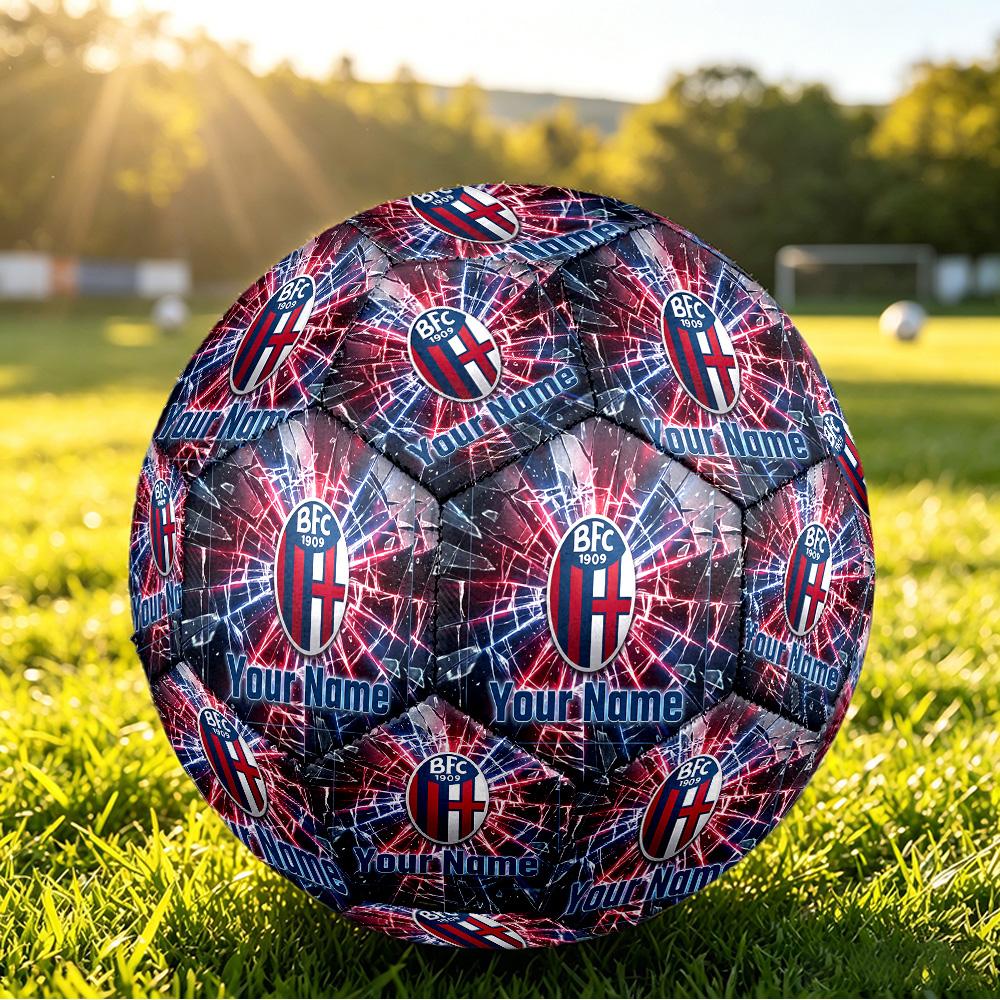 Personalized Size 5 Football Bologna FC Pattern Outdoor Game Sports Ball Gift