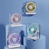 USB Rechargeable Circulating Fan with Light for Home, Office, Dorm, and Outdoor Camping