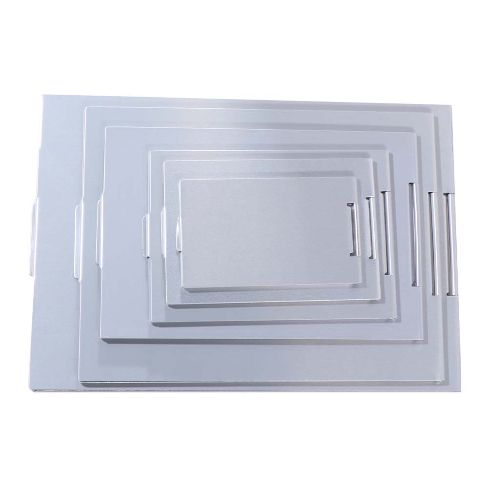 Rectangle Makeup Mirrors Aluminum Pocket Mini Mirror Small Mirror Folding Mirror  Cosmetics Tools