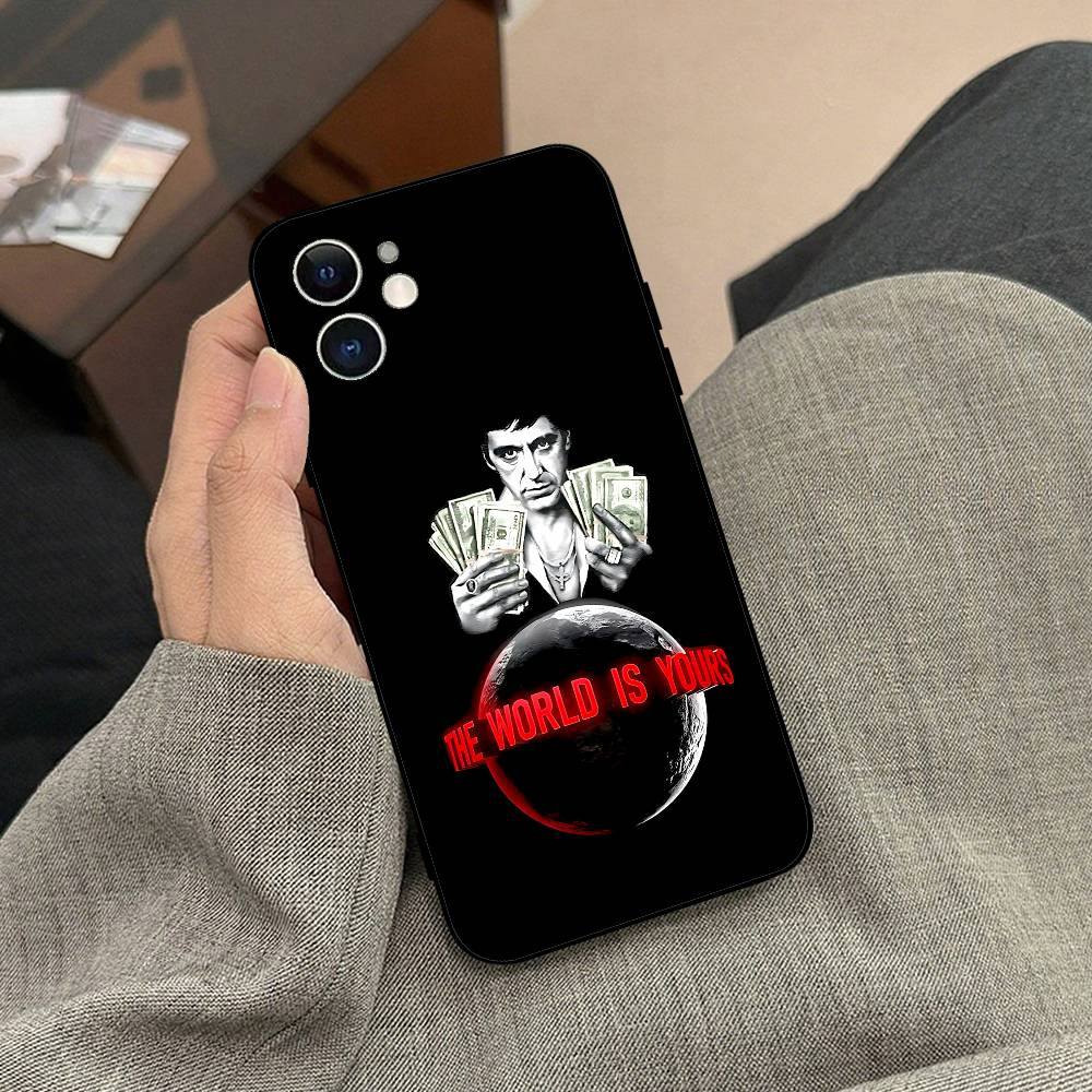 R-Scarfaces Tony Montana Phone Case Black Phone Case For IPhone 17/16/15/13/14 Pro Max/ 11Plus/X/Xr/Xs Max 13mini
