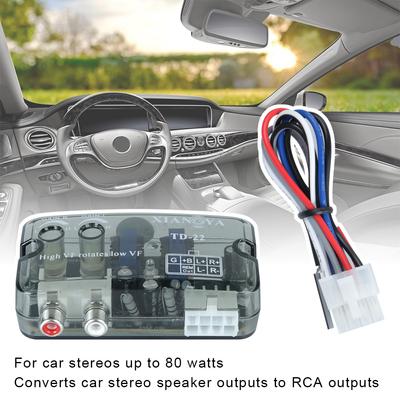 Auto Auto Audio Konverter RCA Stereo High To Low Lautsprecher Level Converter Adapter Einstellbare Frequenz Linie Universal RCA Linie 12V