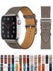 Leather Watch Straps for Apple Watch Band 44mm 49mm 45mm 42mm 40mm 41mm 38mm Sport Bracelet iWatch Series Ultra 9-8-7-6-5-4-3-SE