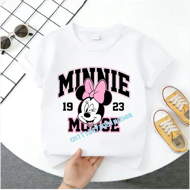 2026 Boys Girls Shortsleeved Printed Tshirt Mouse Cartoon Children 100 Cotton Soft Breathable Loose Sports Comfortable