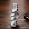 Women's Watch Waterproof Fashionable Snake Clasp Stainless Steel Band Quartz Analog Display Free Size Fashion Accessory