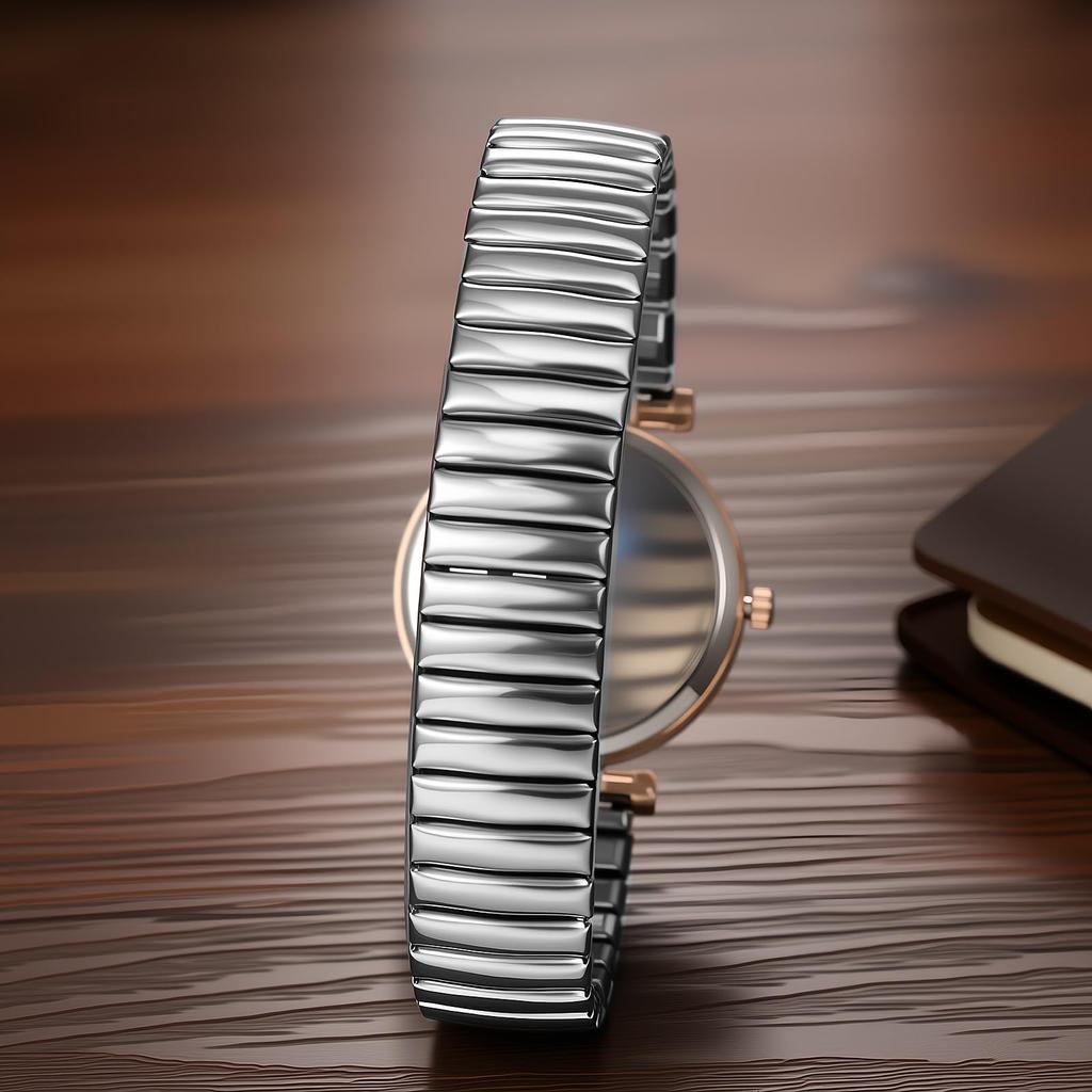 Women's Watch Waterproof Fashionable Snake Clasp Stainless Steel Band Quartz Analog Display Free Size Fashion Accessory