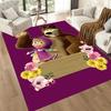 Masha Bear Carpet Perfect for Playrooms Kitchen Foyer Outdoor Antislip Carpet Anime Office Decor Gift for Festivals