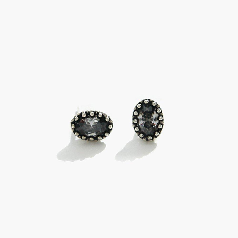 J.Lauren 01M02292 Opal Cubic Antique Silver Earrings