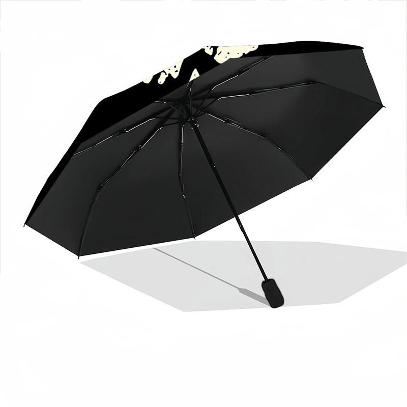 1pc Skull Crossbones Automatic Folding Umbrella - 8-Rib Compact Travel Umbrella Durable & Portable for Outdoor Use, Perfect Gift for Birthdays034