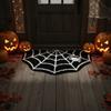 Water-absorbent Halloween Unwelcome Bat Doormat Faux Cashmere Halloween Decorative Carpet  Bathroom