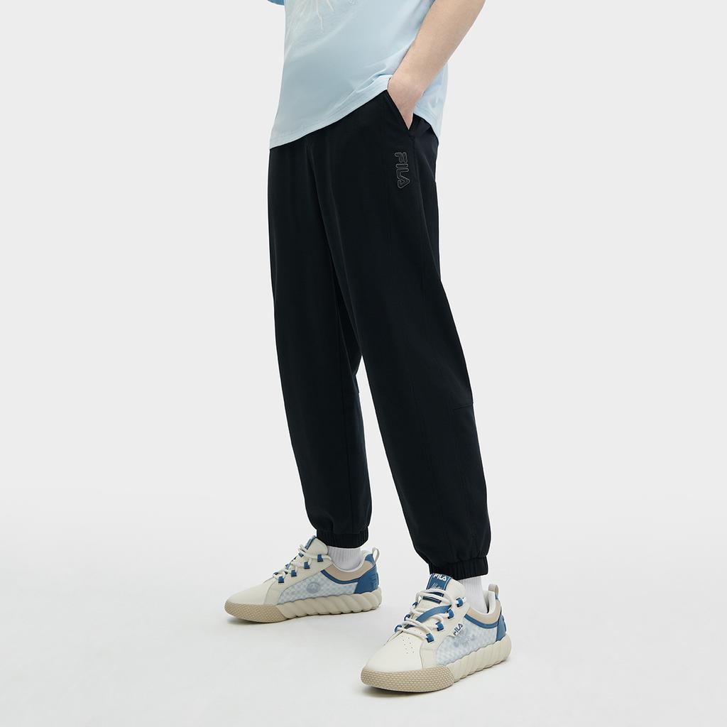 New FILA Knitted Sweatpants Men's Jet Black F11M428602FBK