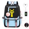 Personality Trend Cartoon Printing Double Shoulder College Style Student Leisure Schoolbag Multi-function Large Capacity