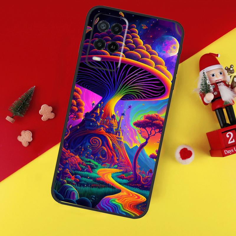Weird Trippy Mushroom Case For Oppo A5 A6 Pro A15 A57 A17 A54 A74 A94 A76 A16 A96 A40 A60 A80 A18 A38 A58 A78 A98