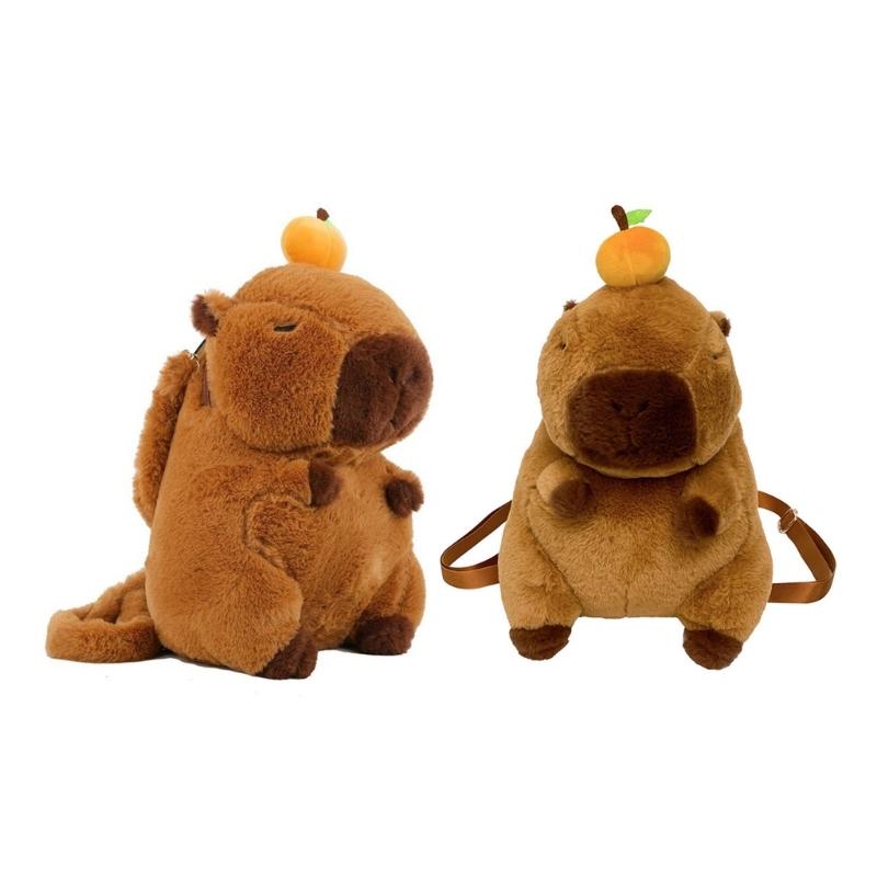 Kreativer Capybara Plüsch Rucksack Niedliche Umhängetasche Für Kinder Teenager Und Erwachsene Weiche Crossbody Taschen Schultasche Geschenk