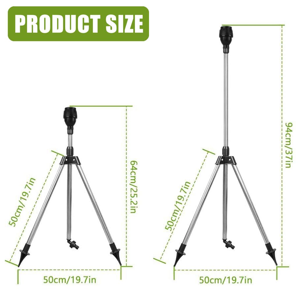 Leakproof Adjustable 360 Degree Tripod Sprinkler With 1Inch Quick Connector For Efficient Lawn Garden Irrigation System