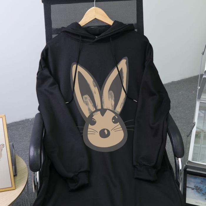 

Korean Style Milk Silk Baby Velvet Winter Nightgown with Double Hood and Slit for Women One Size