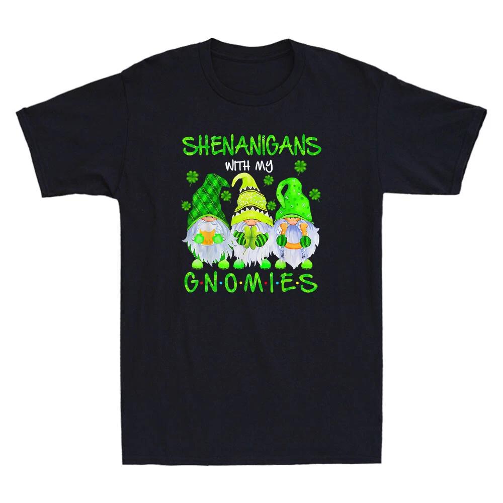 Shenanigans With My Gnomies St Patrick s Day Gnome Lover Vintage Men s T-Shirt L