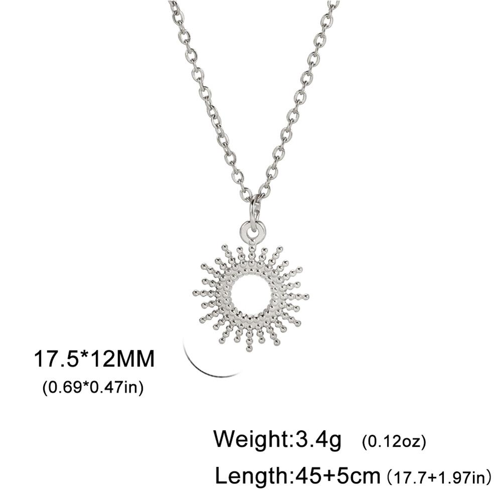 

Fashion Sun Necklace Stainless Steel Pendent Choker Gold Color Necklaces for Women Girls Jewelry Wedding Party Christmas Gifts