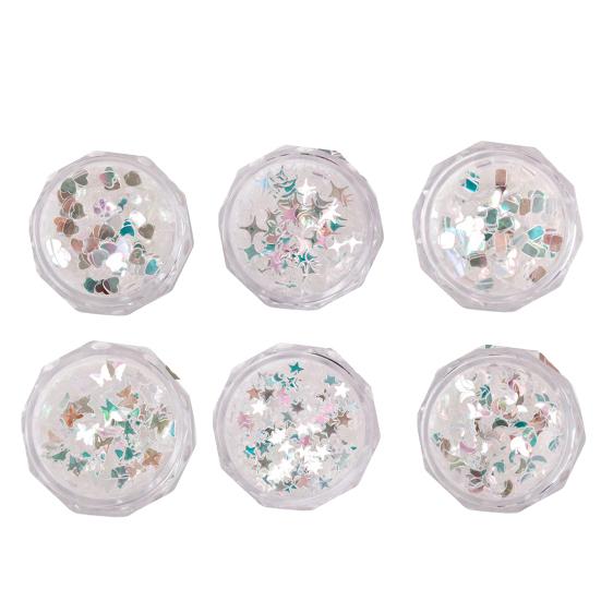 1 Box Nail Ornament Multipurpose Decorative Sufficient Quantity Stylish Butterfly Love Heart Sequins Manicure Design for Salon