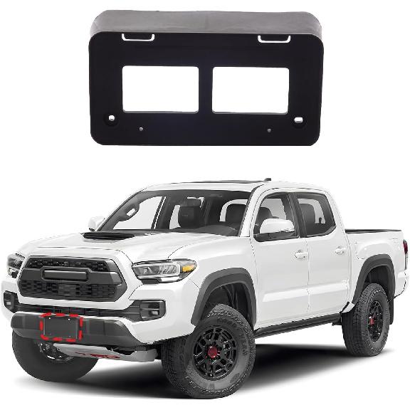 Front Bumper License Plate Mounting Bracket Frame Holde Compatible with Toyota Tacoma 2016-2022, Replacement for TO1068134 | 615343567662, 7510104010